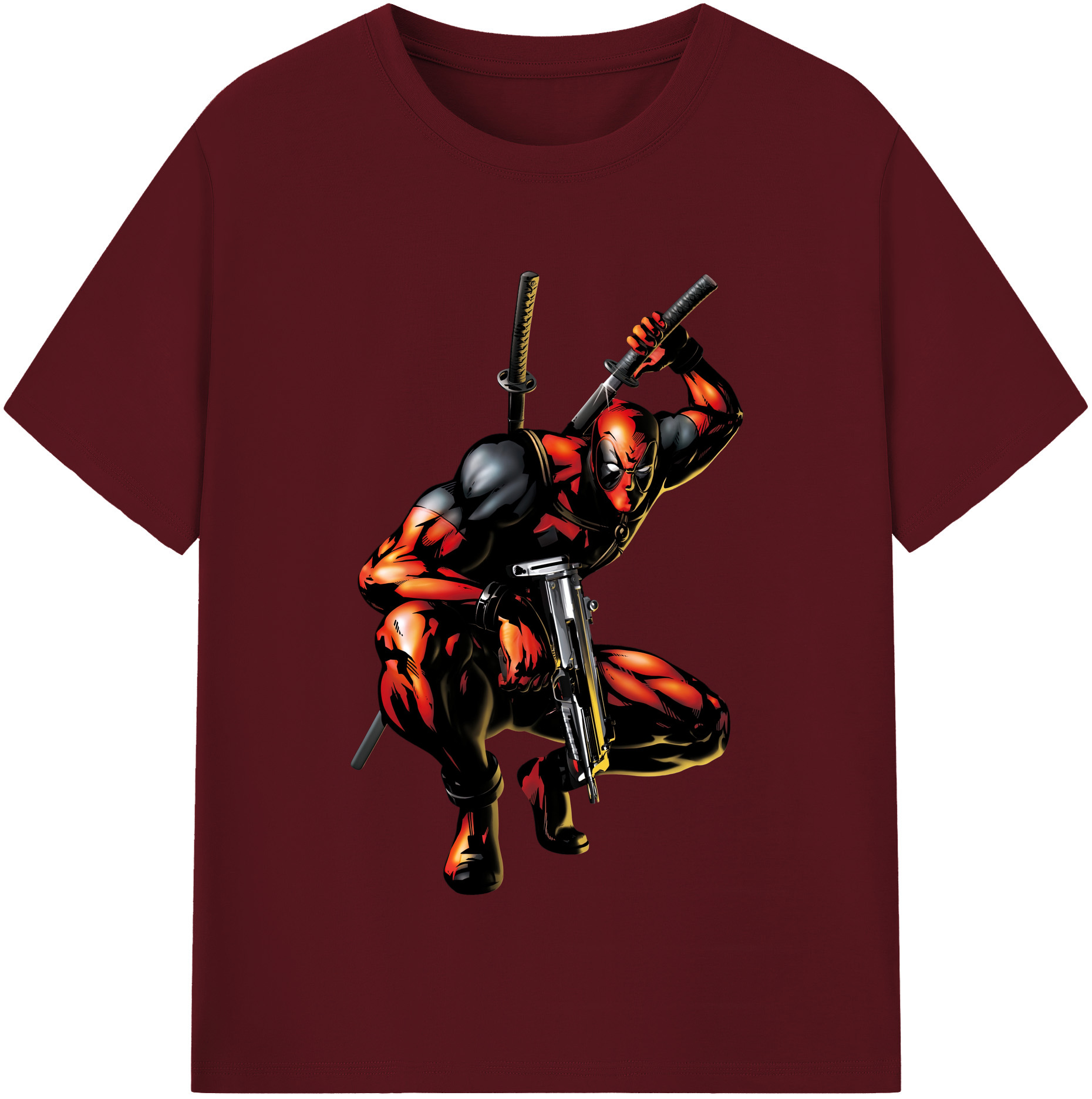 （画像用） Deadpool デッドプール 綿100％半袖Tシャツ（フロントプリント）